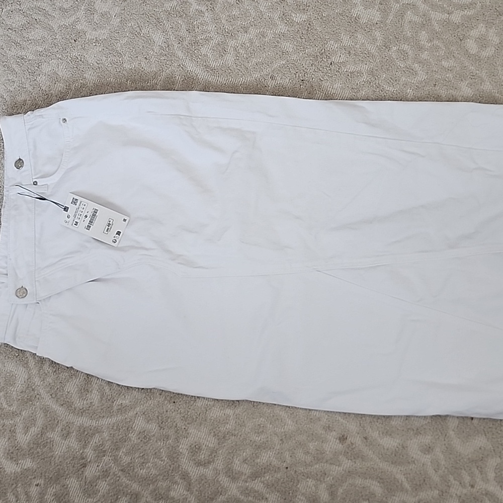 Zara Skirt, white denim, size M